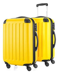 HAUPTSTADTKOFFER - Spree - Set de Dos Cabin Size Trolleys Equipaje de Mano 55cm, Amarillo