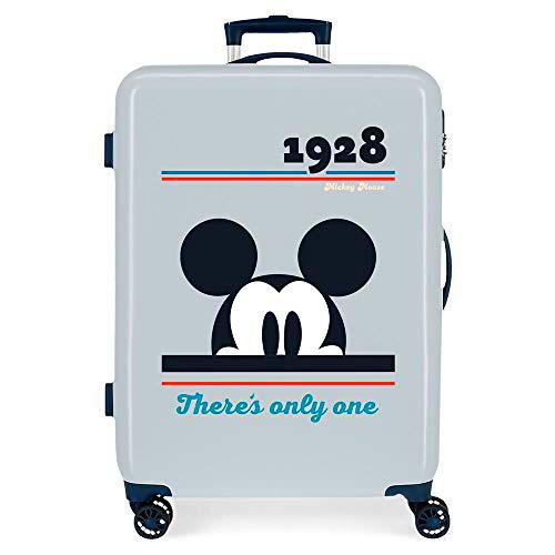 Disney Mickey Original Maleta Mediana Azul 48x68x26 cms Rígida ABS Cierre de combinación Lateral 70L 2,66 kgs 4 Ruedas Dobles