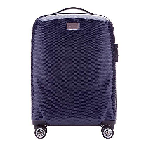 Wittchen Trolley Equipaje de Mano Material policarbonato 4 Ruedas giratorias Cerradura de combinación Conchas duras manijas de Goma Azul