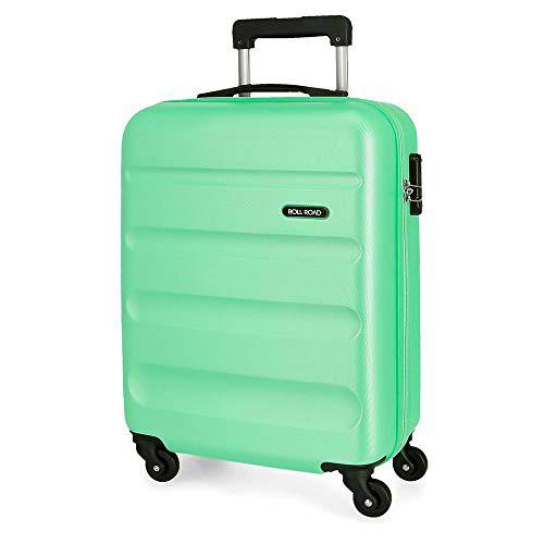 Roll Road Flex Maleta de Cabina Verde 38x55x20 cms Rígida ABS Cierre combinación 35L 2,5Kgs 4 Ruedas Equipaje de Mano