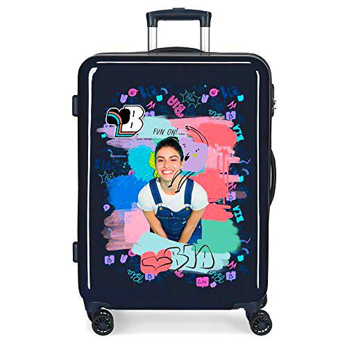 Disney Bia Jeans Maleta Mediana Azul 48x68x26 cms Rígida ABS Cierre combinación 70L 3,7Kgs 4 Ruedas Dobles