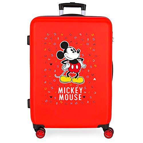 Disney Have a good day Mickey Maleta mediana Rojo 48x68x26 cms Rígida ABS Cierre combinación 70L 3,7Kgs 4 Ruedas dobles