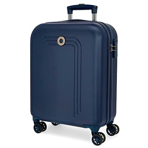 Movom Riga Maleta de Cabina Azul 40x55x20 cms Rígida ABS Cierre combinación 37L 2,8Kgs 4 Ruedas Dobles Equipaje de Mano