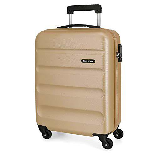 Roll Road Flex Maleta de Cabina Beige 38x54x20 cms Rígida ABS Cierre combinación 35L 2,5Kgs 4 Ruedas Equipaje de Mano