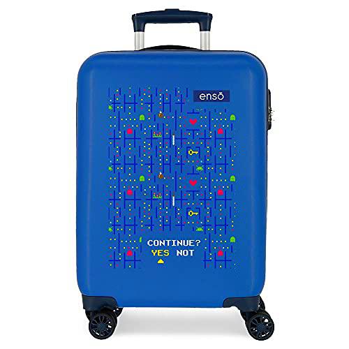 Enso Gamer Maleta de cabina Azul 38x55x20 cms Rígida ABS Cierre de combinación lateral 34 2 kgs 4 Ruedas dobles Equipaje de Mano