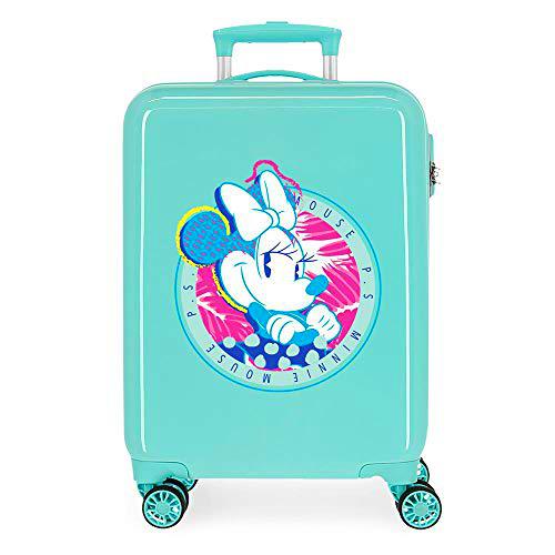 Disney Mickey That'S Easy Maleta de Cabina Verde 38x55x20 cms Rígida ABS Cierre de combinación Lateral 34L 2,5 kgs 4 Ruedas Dobles Equipaje de Mano