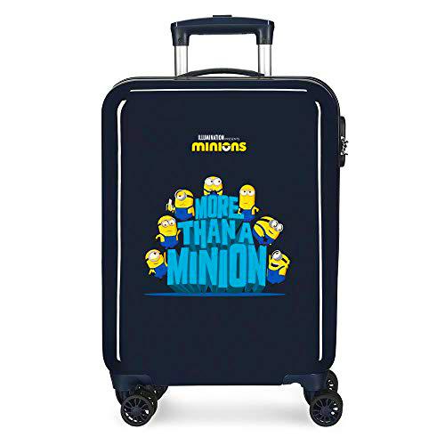 Minions We Are A Minion Maleta de Cabina Azul 37x55x20 cms Rígida ABS Cierre de combinación Lateral 34L 2,66 kgs 4 Ruedas Dobles Equipaje de Mano