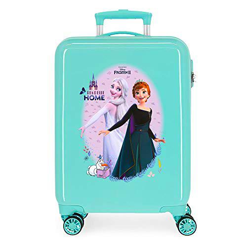 Disney Frozen Arendelle Is Home Maleta de cabina Azul 38x55x20 cms Rígida ABS Cierre de combinación lateral 34L 2,66 kgs 4 ruedas dobles Equipaje de Mano