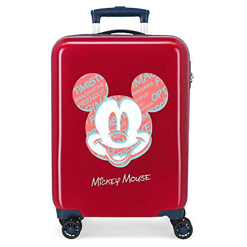 Disney Always Be Kind Maleta de Cabina Rojo 38x55x20 cms Rígida ABS Cierre de combinación Lateral 34L 2,66 kgs 4 Ruedas Dobles Equipaje de Mano