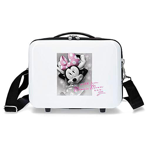 Disney Minnie Style Nececer Adaptable, Love, Blanco