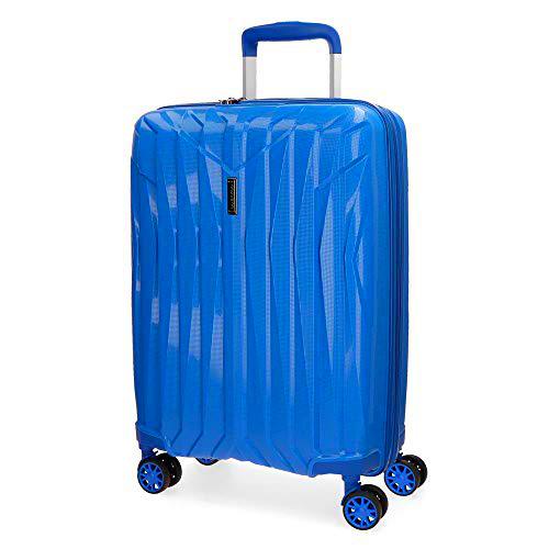 Movom Fuji Maleta de cabina Azul 39x55x20 cms Rígida Polipropileno Cierre TSA 37L 2,7Kgs 4 Ruedas dobles Equipaje de Mano