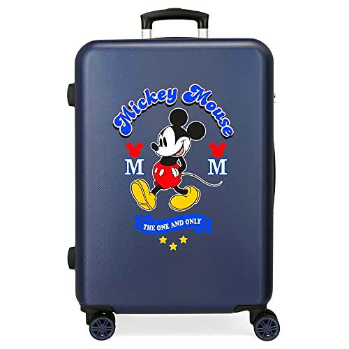 Disney Have a good day Mickey Maleta mediana Azul 48x68x26 cms Rígida ABS Cierre combinación 70L 3,7Kgs 4 Ruedas dobles