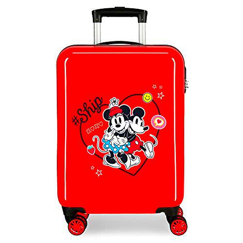 Disney Always Be Kind Maleta de Cabina Rojo 38x55x20 cms Rígida ABS Cierre de combinación Lateral 34L 2,66 kgs 4 Ruedas Dobles Equipaje de Mano