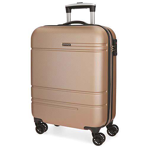 Movom Galaxy Maleta de cabina Beige 39x55x20 cms Rígida ABS Cierre TSA 36L 2,9Kgs 4 Ruedas dobles Equipaje de Mano