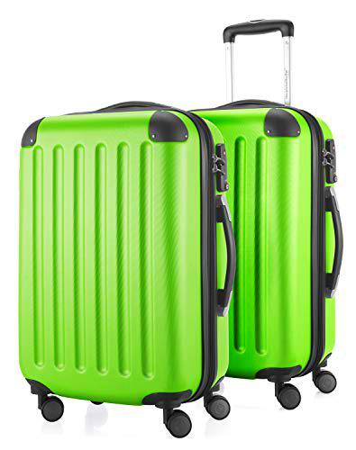 HAUPTSTADTKOFFER - Spree - Set de Dos Cabin Size Trolleys Equipaje de Mano 55cm, Verde