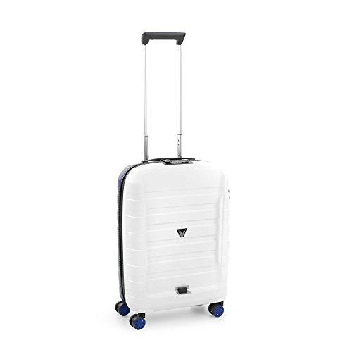 Roncato D-Box Maleta Cabina avión Blanco/Azul, Medida: 55 x 40 x 20 cm