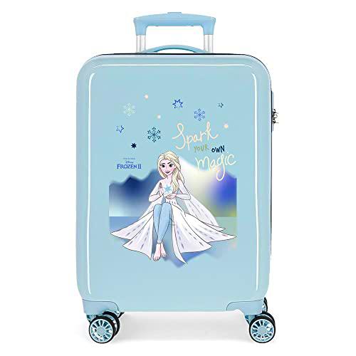 Disney Frozen Adventure of My Mind Maleta de Cabina Azul 34x55x20 cms Rígida ABS Cierre de combinación Lateral 32L 2,7 kgs 4 Ruedas Dobles Equipaje de Mano