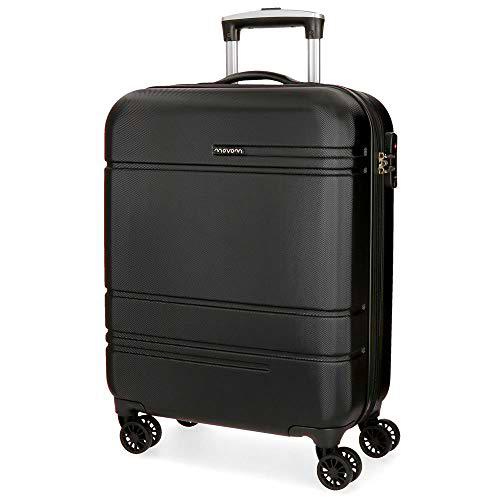 Movom Galaxy Maleta de cabina Negro 39x55x20 cms Rígida ABS Cierre TSA 36L 2,9Kgs 4 Ruedas Dobles Equipaje de Mano