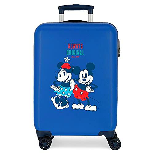 Disney Always Original Maleta de Cabina Azul 38x55x20 cms Rígida ABS Cierre de combinación Lateral 34L 2,7 kgs 4 Ruedas Dobles Equipaje de Mano