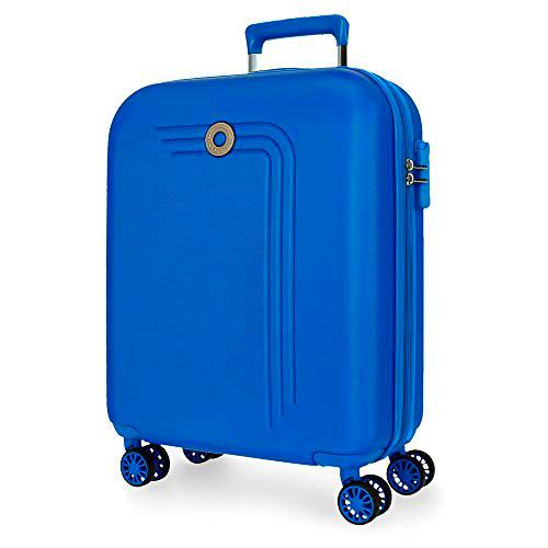 Movom Riga Maleta de Cabina Azul 40x55x20 cms Rígida ABS Cierre combinación 37L 2,8Kgs 4 Ruedas Dobles Equipaje de Mano