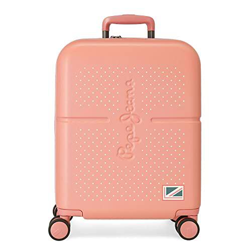 Pepe Jeans Laila Maleta de cabina Rosa 40x55x20 cms Rígida ABS Cierre TSA integrado 37L 3,22 kgs 4 Ruedas dobles Equipaje de Mano