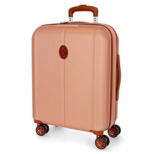 El Potro Ocuri Maleta de Cabina Rosa 40x55x20 cms Rígida ABS Cierre TSA 37L 3,3Kgs 4 Ruedas Dobles Extensible Equipaje de Mano