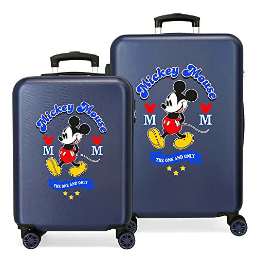 Disney Have a good day Mickey Juego de maletas Azul 55/68 cms Rígida ABS Cierre combinación 104L 4 Ruedas dobles Equipaje de Mano