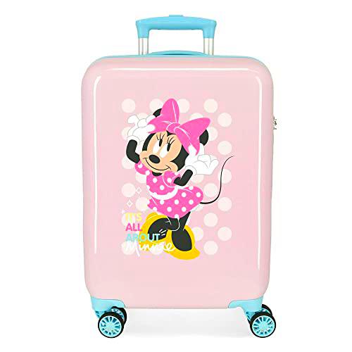 Disney Minnie Play All Day Maleta de Cabina Rosa 38x55x20 cms Rígida ABS Cierre de combinación Lateral 34L 2 kgs 4 Ruedas Dobles Equipaje de Mano