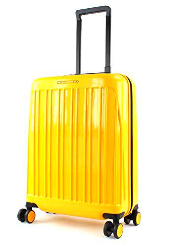 PIQUADRO Seeker Maleta de Cabina 4 Ruedas 55 cm, Amarillo