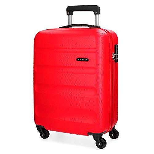 Roll Road Flex Maleta de cabina Rojo 38x54x20 cms Rígida ABS Cierre combinación 35L 2,5Kgs 4 Ruedas Equipaje de Mano