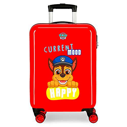 Paw Patrol Patrulla Canina Playful Maleta de Cabina Rojo 38x55x20 cms Rígida ABS Cierre combinación 34L 2,6Kgs 4 Ruedas Dobles Equipaje de Mano