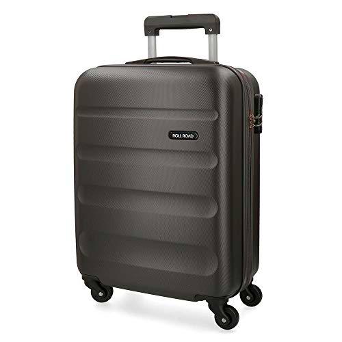 Roll Road Flex Maleta de Cabina Gris 38x54x20 cms Rígida ABS Cierre combinación 35L 2,5Kgs 4 Ruedas Equipaje de Mano