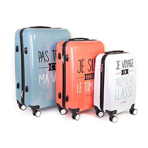 JET LAG Equipaje de Cabina, Bleu Corail Blanc (Azul)