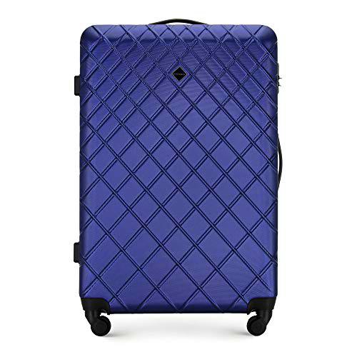 WITTCHEN Trolley de Viaje Estable para Maleta Grande Cerradura de combinación de 4 Ruedas con Carcasa rígida ABS Azul