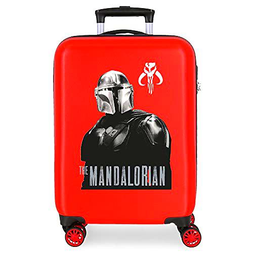 Star Wars The Mandalorian Maleta de Cabina Roja 38x55x20 cms Rígida ABS Cierre de combinación Lateral 34L 2 kgs 4 Ruedas Dobles Equipaje de Mano