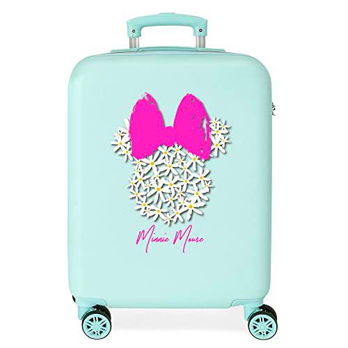 Disney Minnie Teen Maleta de Cabina Azul 38x55x20 cms Rígida ABS Cierre de combinación Lateral 35L 2,5 kgs 4 Ruedas Dobles