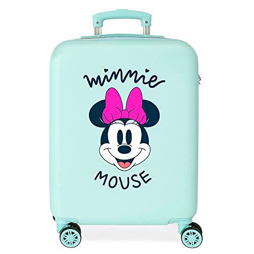 Disney Minnie Teen Maleta de Cabina Azul 38x55x20 cms Rígida ABS Cierre de combinación Lateral 35L 2,5 kgs 4 Ruedas Dobles