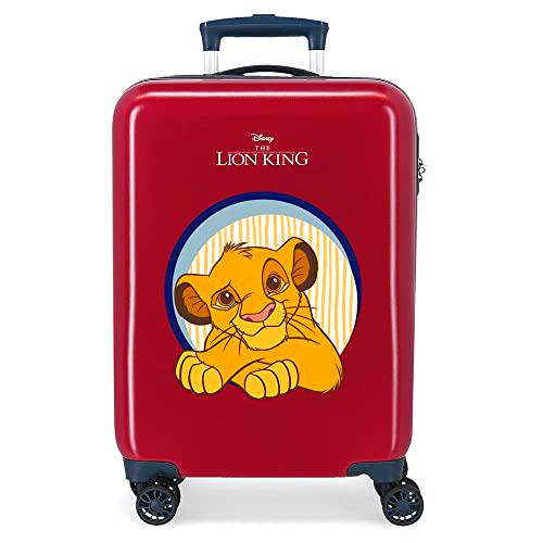 Disney El Rey Leon Maleta de cabina Rojo 38x55x20 cms Rígida ABS Cierre de combinación lateral 34L 2 kgs 4 Ruedas dobles