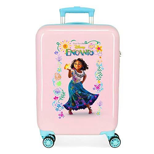 Disney Encanto Maleta de Cabina Rosa 38x55x20 cms Rígida ABS Cierre de combinación Lateral 34L 2 kgs 4 Ruedas Dobles