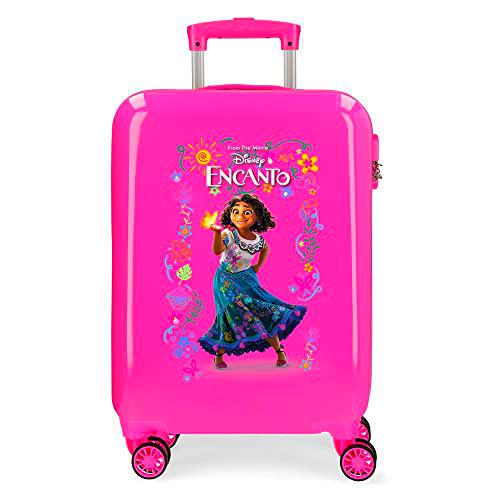 Disney Encanto Maleta de Cabina Rosa 38x55x20 cms Rígida ABS Cierre de combinación Lateral 34L 2 kgs 4 Ruedas Dobles