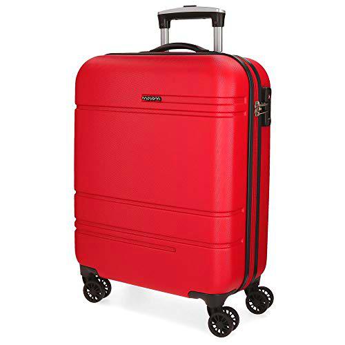 Movom Galaxy Maleta de cabina Rojo 39x55x20 cms Rígida ABS Cierre TSA 36L 2,9Kgs 4 Ruedas Dobles Equipaje de Mano