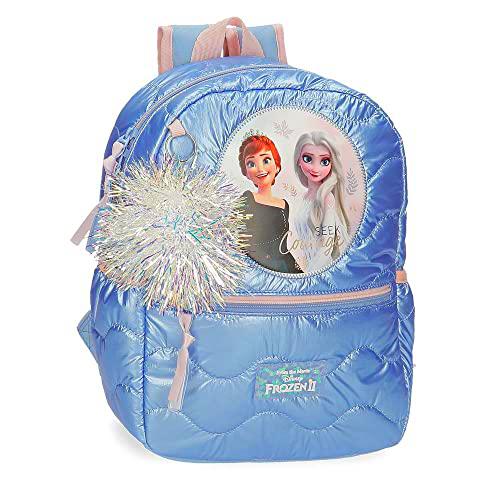 Disney Frozen Seek Courage Mochila Escolar Azul 25x32x12 cms Poliéster 9,6L