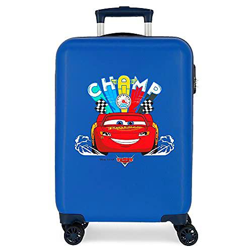 Disney Cars Lightning Mcqueen Maleta de Cabina Azul 38x55x20 cms Rígida ABS Cierre de combinación Lateral 34L 2,7 kgs 4 Ruedas Dobles Equipaje de Mano