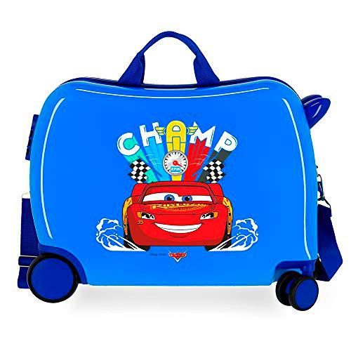 Disney Cars Lightning Mcqueen Maleta Infantil Azul 50x38x20 cms Rígida ABS Cierre de combinación Lateral 34L 3 kgs 4 Ruedas Equipaje de Mano