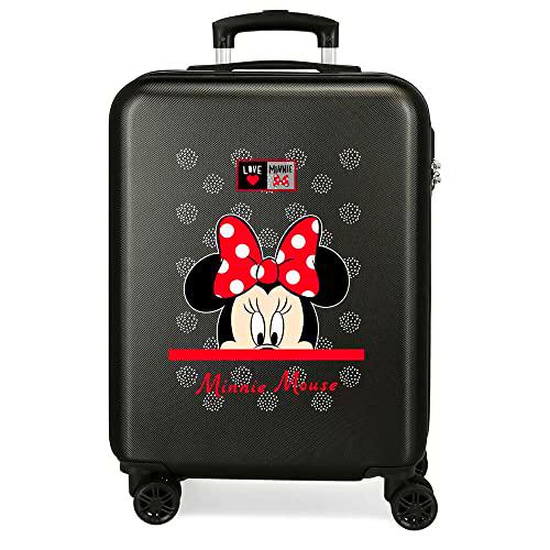 Disney My Pretty Bow Maleta de Cabina Negro 38x55x20 cms Rígida ABS Cierre de combinación Lateral 34L 2,66 kgs 4 Ruedas Dobles Equipaje de Mano