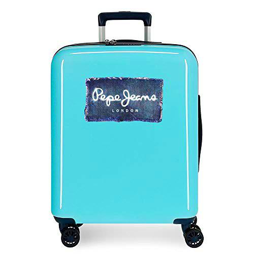 Pepe Jeans Jacob Maleta de cabina Verde 40x55x20 cms Rígida ABS Cierre TSA integrado 38,4L 2,5 kgs 4 Ruedas Dobles Equipaje de Mano