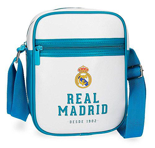 Real Madrid 5385461 RM GOL Bolso Bandolera, 22 cm, 2.24 litros, Blanco