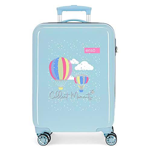 Enso Collect Moments Maleta de Cabina Azul 34x55x20 cms Rígida ABS Cierre combinación 32L 2,5Kgs 4 Ruedas Dobles Equipaje de Mano