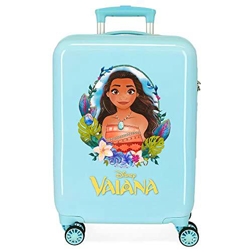 Disney Vaiana Maleta de cabina Azul 38x55x20 cms Rígida ABS Cierre de combinación lateral 34L 2 kgs 4 Ruedas dobles