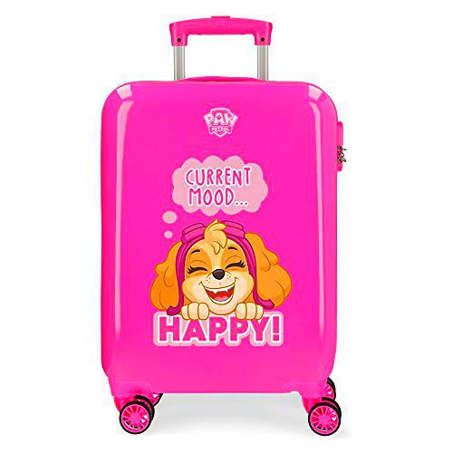 Paw Patrol Patrulla Canina Playful Maleta de Cabina Rosa 38x55x20 cms Rígida ABS Cierre combinación 34L 2,6Kgs 4 Ruedas Dobles Equipaje de Mano